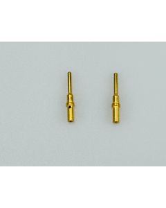 0460-202-1631 - Solid Pin - Size 16 - 16-20 AWG, 13 Amps, Gold Plated