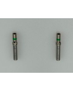 0462-209-16141 - Solid Socket - Size 16 - 14 AWG, 13 Amps, Green Stripe, Nickel Plated